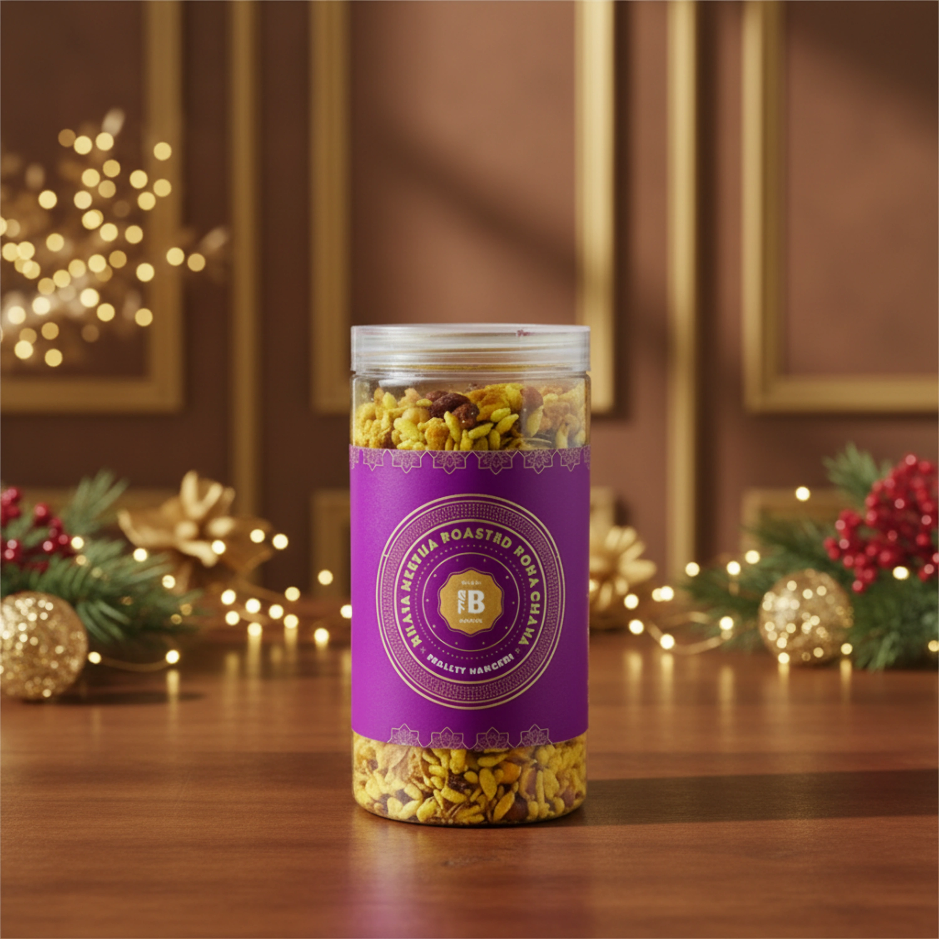 Khata Meetha Roasted Poha Chana